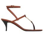 SAINT LAURENT CASSANDRA SANDALS IN SMOOTH LEATHER
