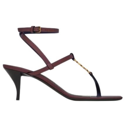 SAINT LAURENT CASSANDRA SANDALS IN SMOOTH LEATHER
