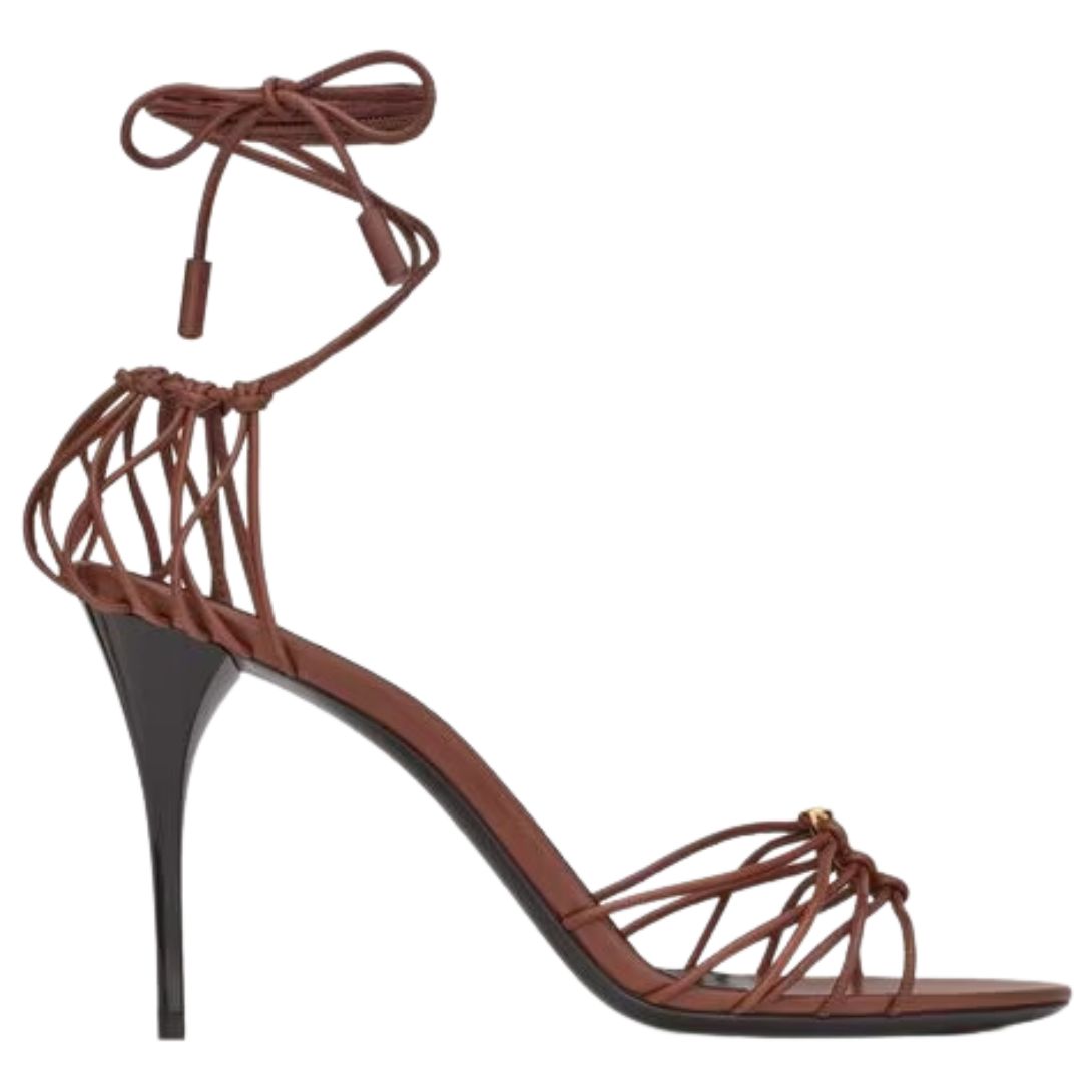 1 SAINT LAURENT BABYLONE SANDALS IN SMOOTH LEATHER