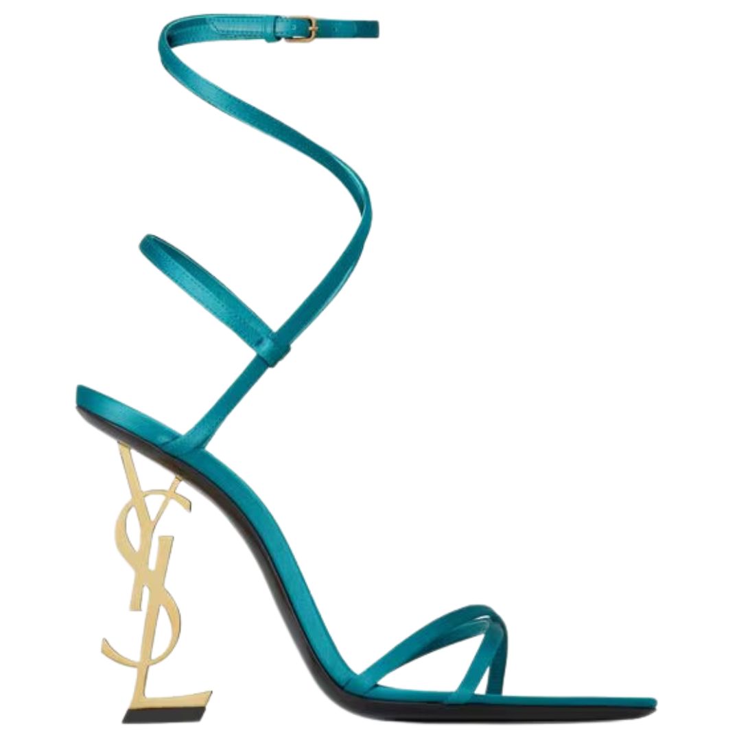 1 SAINT LAURENT OPYUM SANDALS IN SATIN CREPE