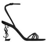 SAINT LAURENT OPYUM SANDALS IN GLAZED LEATHER