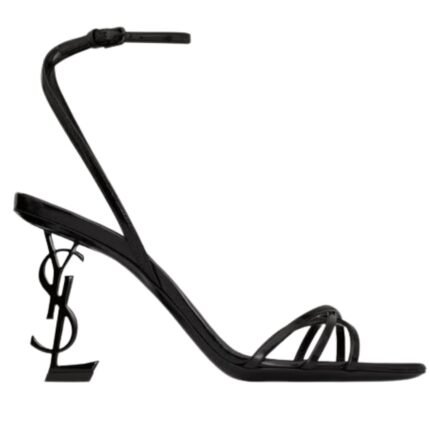SAINT LAURENT OPYUM SANDALS IN GLAZED LEATHER