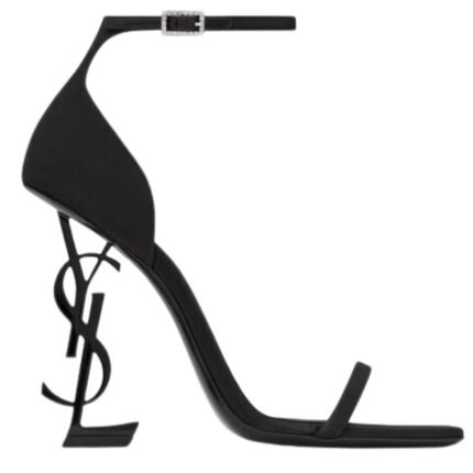SAINT LAURENT OPYUM SANDALS IN CREPE DE CHINE