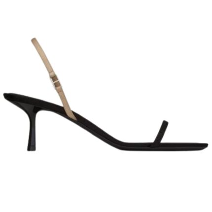 SAINT LAURENT JASPE SANDALS IN SATIN CREPE