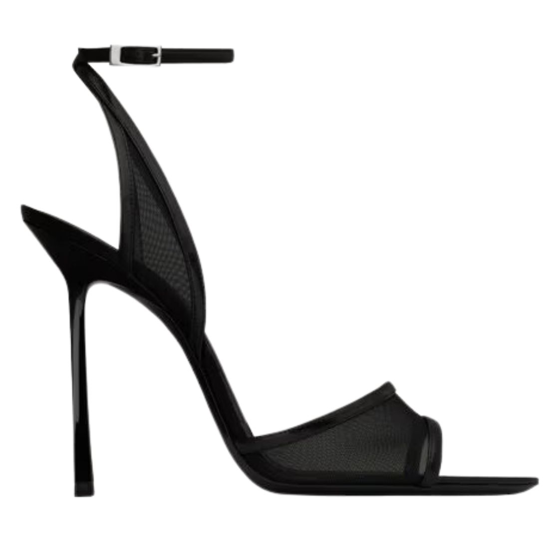1 SAINT LAURENT MISSY SANDALS IN TULLE