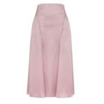 FENDI MAUVE PINK FF SILK SKIRT