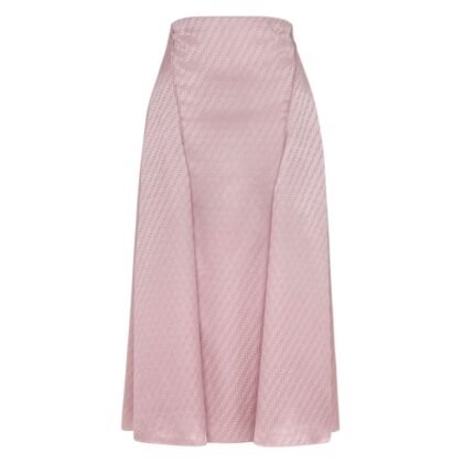 FENDI MAUVE PINK FF SILK SKIRT