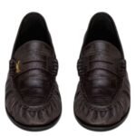 SAINT LAURENT LE LOAFER PENNY SLIPPERS IN EEL