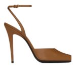 SAINT LAURENT LA SCANDALE SANDALS IN SMOOTH LEATHER
