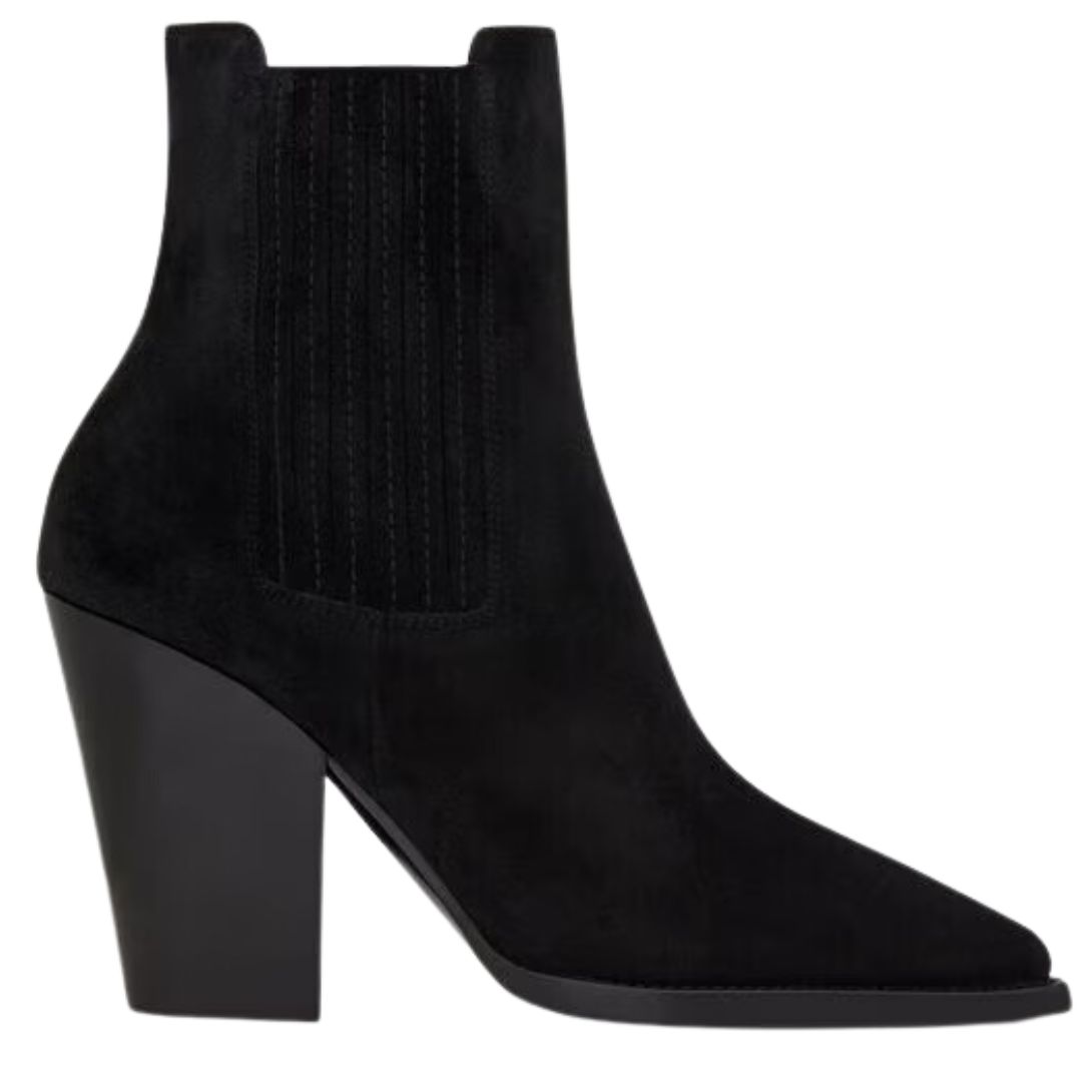1 SAINT LAURENT THEO CHELSEA BOOTIES IN SUEDE