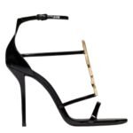 SAINT LAURENT CASSANDRA SANDALS IN PATENT LEATHER