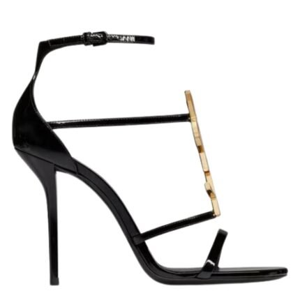SAINT LAURENT CASSANDRA SANDALS IN PATENT LEATHER