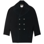 SAINT LAURENT CASSANDRE PEACOAT IN COTTON VELVET