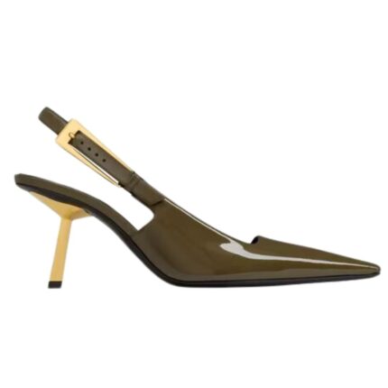 SAINT LAURENT LEE SLINGBACK PUMPS IN PATENT LEATHER