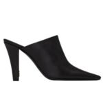 SAINT LAURENT JILL MULES IN SMOOTH LEATHER