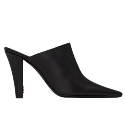 SAINT LAURENT JILL MULES IN SMOOTH LEATHER