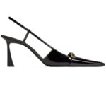 SAINT LAURENT JACQUELINE SLINGBACK PUMPS IN PATENT LEATHER