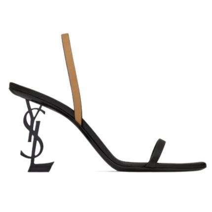 SAINT LAURENT OPYUM SLINGBACK SANDALS IN SMOOTH LEATHER