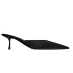 SAINT LAURENT BARBARA MULES IN SATIN CREPE