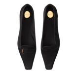 SAINT LAURENT POPPY BALLERINAS IN SATIN CREPE