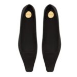 SAINT LAURENT POPPY BALLERINAS IN SATIN CREPE