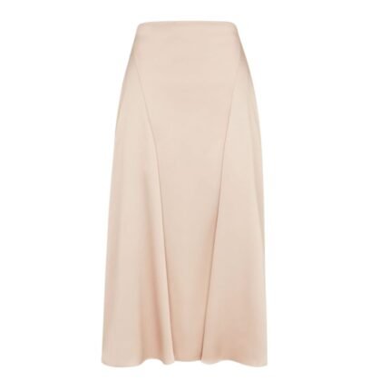 FENDI CHAMPAGNE-COLORED SILK SKIRT