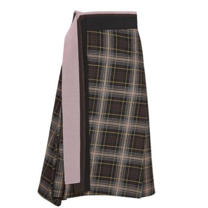 FENDI BROWN TARTAN SKIRT
