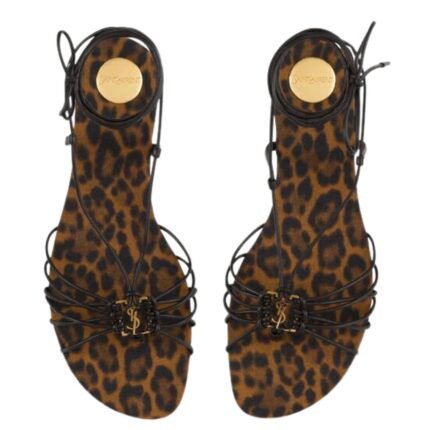 SAINT LAURENT BABYLONE SANDALS IN SMOOTH LEATHER