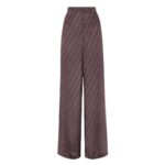FENDI DARK PURPLE FF SILK PANTS