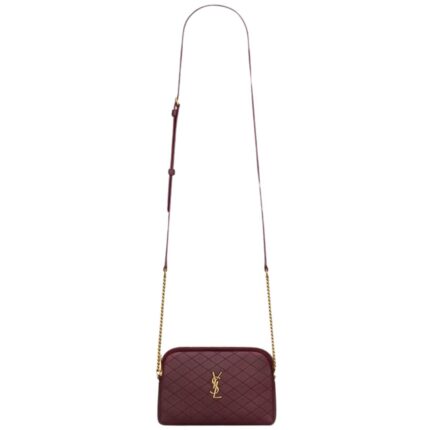 SAINT LAURENT GABY ZIPPERED POUCH IN LAMBSKIN