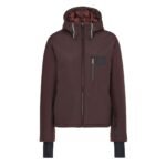 FENDI SKI JACKET DARK PURPLE TECHNICAL FABRIC