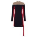 FENDI DRESS BLUE WOOL AND VISCOSE