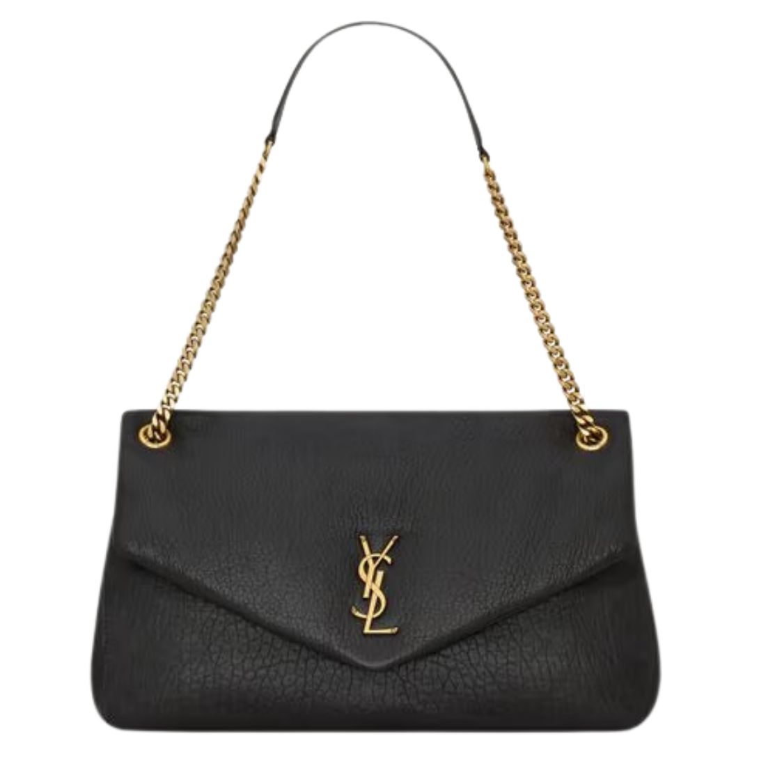 1 SAINT LAURENT CALYPSO LARGE IN GRAINED LAMBSKIN
