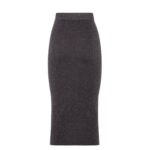 FENDI SKIRT BLACK JERSEY WITH METALLIC YARN