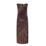 FENDI DRESS DARK PURPLE ORGANZA