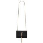 SAINT LAURENT KATE SMALL TASSEL IN CROCODILE-EMBOSSED LEATHER