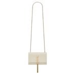 SAINT LAURENT KATE SMALL TASSEL IN CROCODILE-EMBOSSED LEATHER