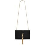SAINT LAURENT KATE MEDIUM TASSEL IN CROCODILE EMBOSSED LEATHER