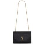 SAINT LAURENT REVERSIBLE KATE MEDIUM IN CROCODILE-EMBOSSED LEATHER