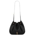 SAINT LAURENT PARIS VII LARGE FLAT HOBO BAG IN SMOOTH LEATHER