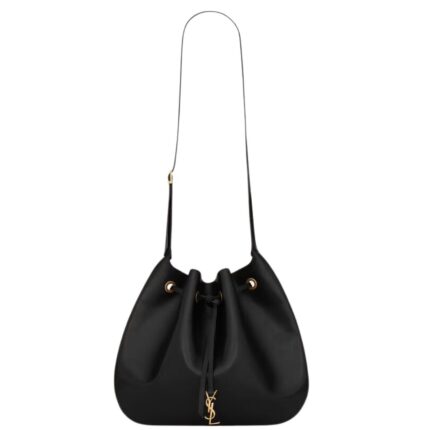 SAINT LAURENT PARIS VII LARGE FLAT HOBO BAG IN SMOOTH LEATHER