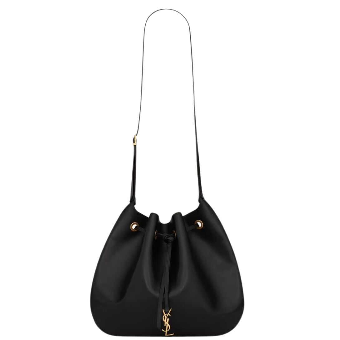 1 SAINT LAURENT PARIS VII LARGE FLAT HOBO BAG IN SMOOTH LEATHER