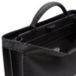 FENDI PEEKABOO ISEEU MEDIUM BLACK SELLERIA BAG WITH 713 HAND-SEWN TOPSTITCHES
