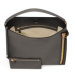 TOM FORD GRAIN LEATHER ALIX LARGE HOBO GRAPHITE