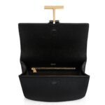 TOM FORD GRAIN LEATHER TARA MEDIUM CROSSBODY BLACK