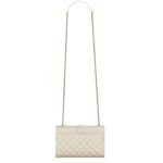 SAINT LAURENT ENVELOPE SMALL IN QUILTED GRAIN DE POUDRE EMBOSSED LEATHER