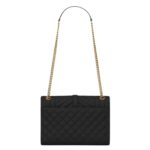 SAINT LAURENT ENVELOPE MEDIUM IN QUILTED GRAIN DE POUDRE EMBOSSED LEATHER
