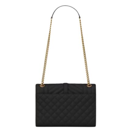 SAINT LAURENT ENVELOPE MEDIUM IN QUILTED GRAIN DE POUDRE EMBOSSED LEATHER