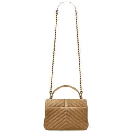 SAINT LAURENT COLLEGE MEDIUM IN QUILTED SUEDE