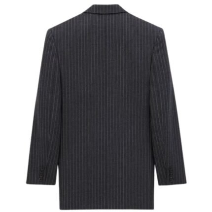 SAINT LAURENT JACKET IN STRIPED WOOL FLANNEL
